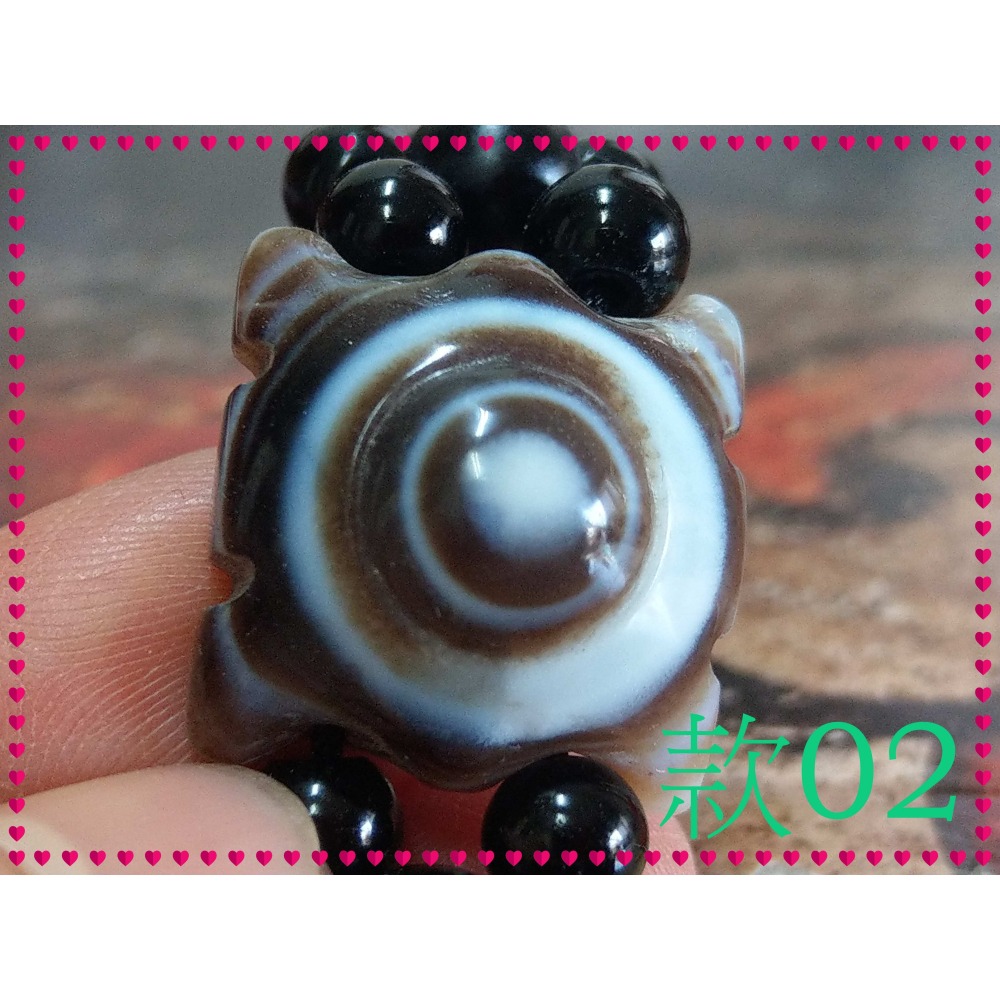 【家蓁香】精選 天然西藏九頁岩老礦 原礦 羊眼板珠 天眼石 天珠 純手工編織手鏈 男女款  (DN-款02)-細節圖3