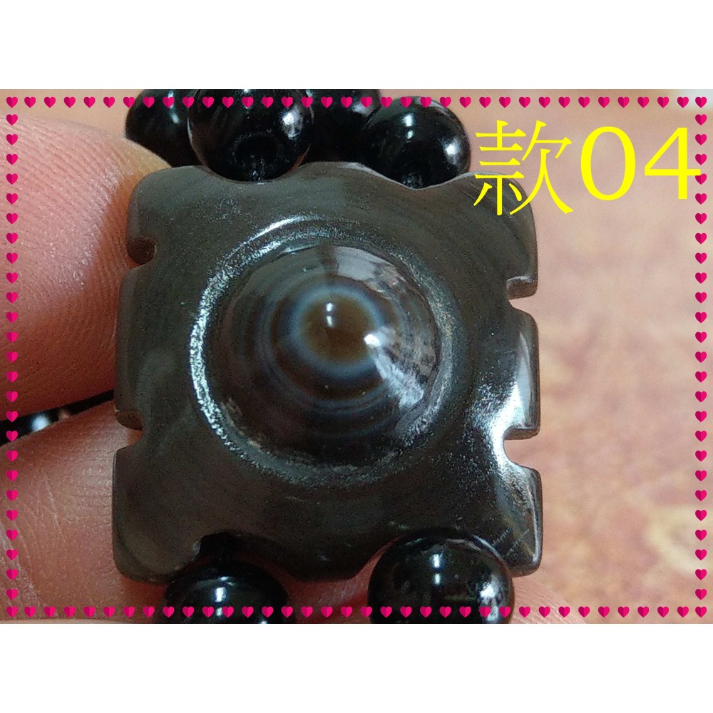 【家蓁香】精選 天然西藏九頁岩老礦 原礦 羊眼板珠 天眼石 天珠 純手工編織手鏈 男女款  (DN-款04)-細節圖3