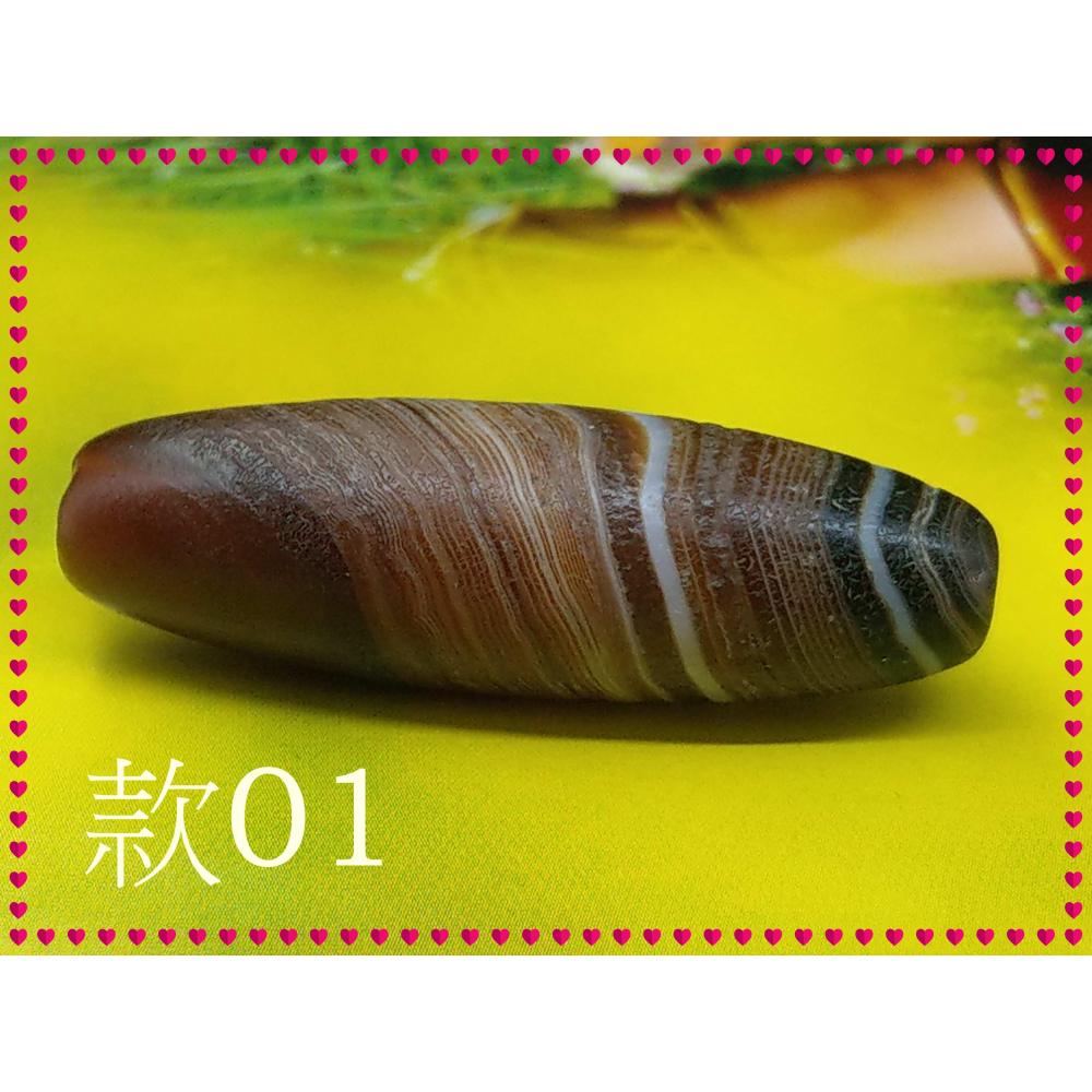 【家蓁香】特選精品 纏絲瑪瑙老料 風化紋清晰  38*13mm勒子 男女款項鏈 (A-2-款01)-細節圖2