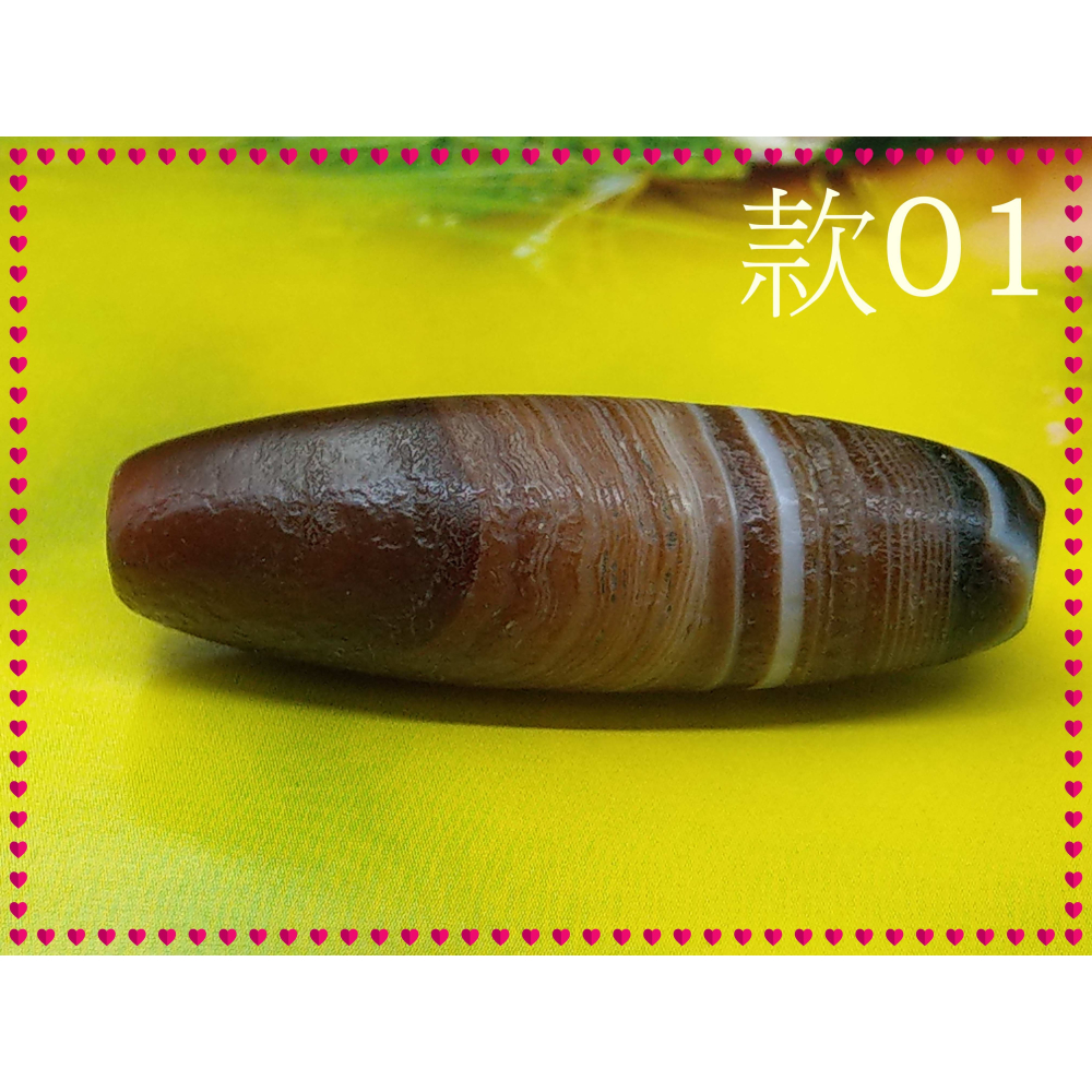 【家蓁香】特選精品 纏絲瑪瑙老料 風化紋清晰  38*13mm勒子 男女款項鏈 (A-2-款01)-細節圖3