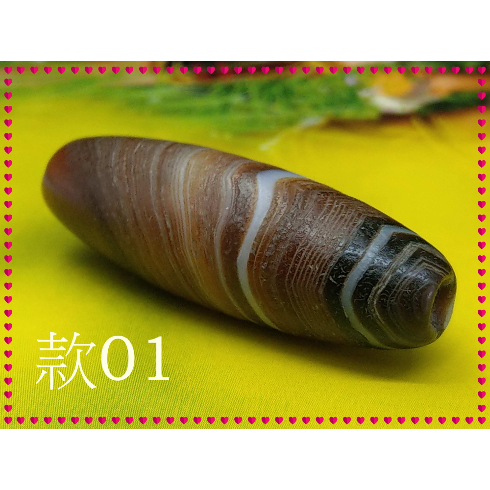 【家蓁香】特選精品 纏絲瑪瑙老料 風化紋清晰  38*13mm勒子 男女款項鏈 (A-2-款01)-細節圖5