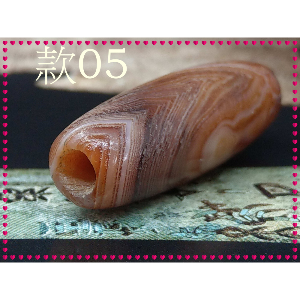 【家蓁香】特選精品 纏絲瑪瑙老料 風化紋清晰  38*13mm勒子 男女款項鏈 (A-2-款05)-細節圖5