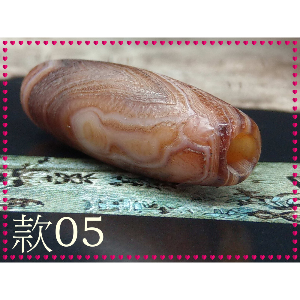 【家蓁香】特選精品 纏絲瑪瑙老料 風化紋清晰  38*13mm勒子 男女款項鏈 (A-2-款05)-細節圖6