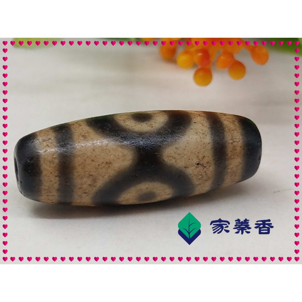【家蓁香】 西藏老礦 純天然 『28*10mm』 老牙黃二 三 四眼天珠 男女款項鏈單珠四顆一組 (D-1-3)-細節圖3
