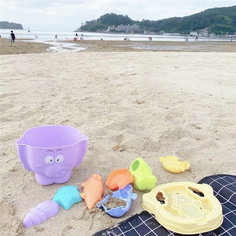 Chubbybaby 馬卡龍兒童玩沙玩具 沙灘玩具 海灘玩具套組 沙雕 挖沙 沙坑玩具 兒童玩具 戲水玩具-細節圖4