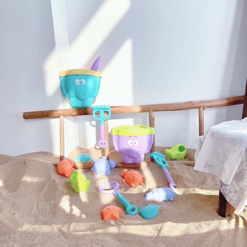 Chubbybaby 馬卡龍兒童玩沙玩具 沙灘玩具 海灘玩具套組 沙雕 挖沙 沙坑玩具 兒童玩具 戲水玩具-細節圖5