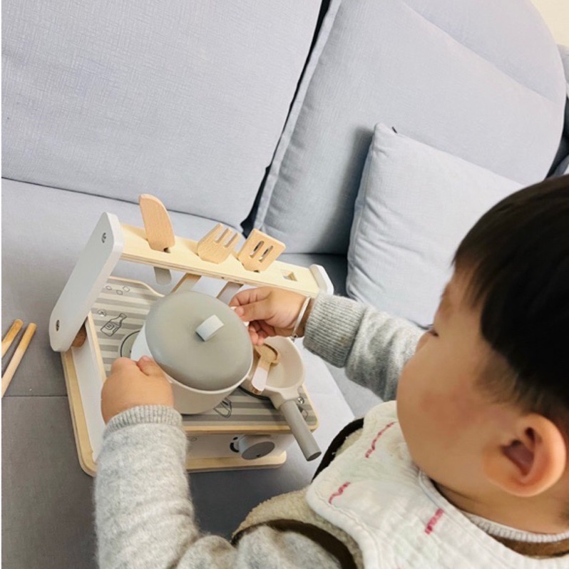 Chubbybaby 兒童木頭玩具 烤肉玩具 廚房玩具 辦家家酒 家家酒玩具 煮飯玩具 兒童玩具 木頭玩具 蔬菜玩具-細節圖3