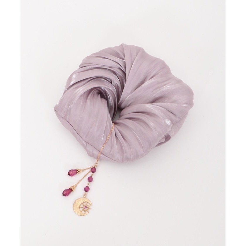 🌟【現貨】axes femme 粉色寶石吊飾大腸圈 正品 日牌 大腸圈 髮飾 髮圈 日本品牌 日貨 寶石 藕粉-細節圖3