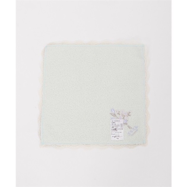 🌟【現貨】axes femme 薄荷綠花束刺繡手帕 正品 日牌 淡綠 日本品牌 日貨 花 手帕 手巾-細節圖3