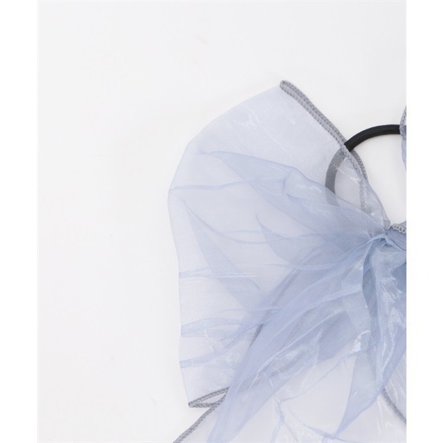 🌟 【現貨】axes femme 透光藍色蝴蝶結髮圈 正品 日牌 髮束 髮飾 髮圈 日本品牌 日貨 藍 粉藍 綁頭髮-細節圖3