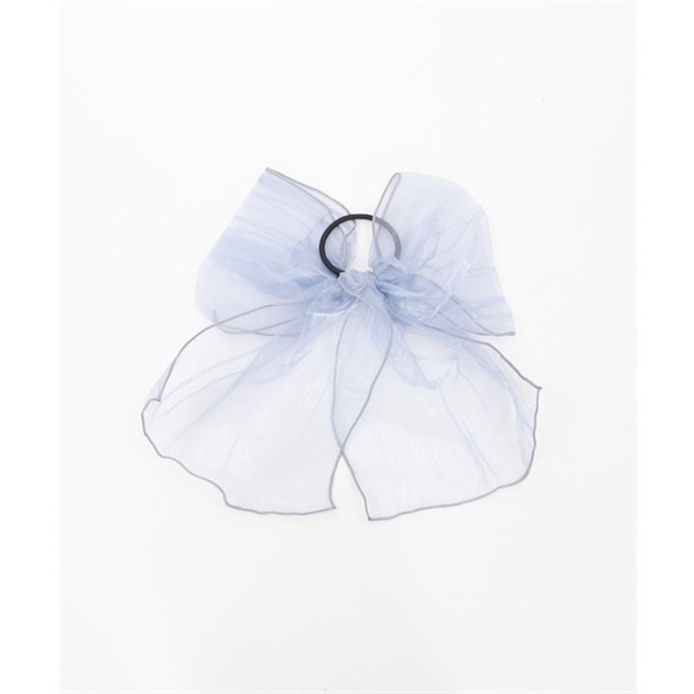 🌟 【現貨】axes femme 透光藍色蝴蝶結髮圈 正品 日牌 髮束 髮飾 髮圈 日本品牌 日貨 藍 粉藍 綁頭髮-細節圖2