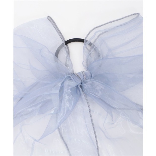 🌟 【現貨】axes femme 透光藍色蝴蝶結髮圈 正品 日牌 髮束 髮飾 髮圈 日本品牌 日貨 藍 粉藍 綁頭髮-細節圖4