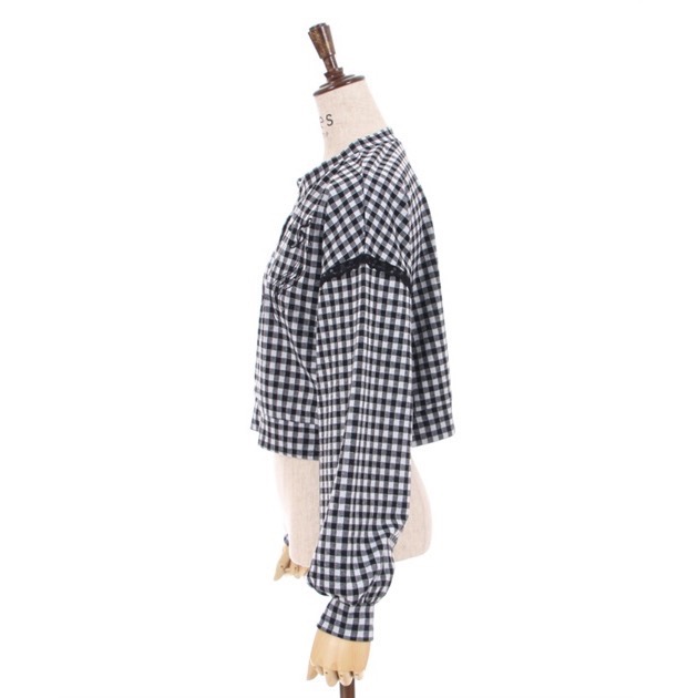 🌟【現貨】axes femme 樂譜刺繡短版外套 黑色 正品 日牌 日貨 日本品牌 外套 針織 高音譜記號 低音譜記號-細節圖2