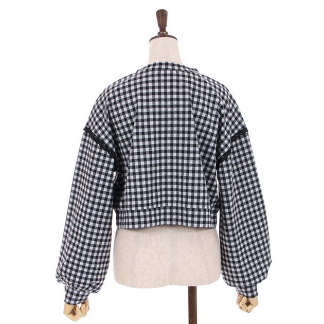 🌟【現貨】axes femme 樂譜刺繡短版外套 黑色 正品 日牌 日貨 日本品牌 外套 針織 高音譜記號 低音譜記號-細節圖3