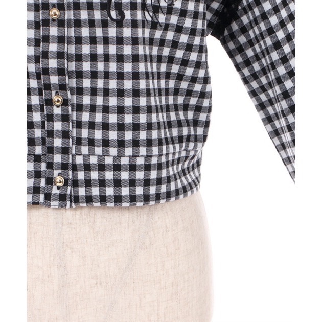 🌟【現貨】axes femme 樂譜刺繡短版外套 黑色 正品 日牌 日貨 日本品牌 外套 針織 高音譜記號 低音譜記號-細節圖5