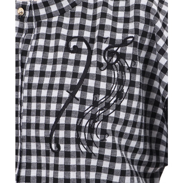 🌟【現貨】axes femme 樂譜刺繡短版外套 黑色 正品 日牌 日貨 日本品牌 外套 針織 高音譜記號 低音譜記號-細節圖7