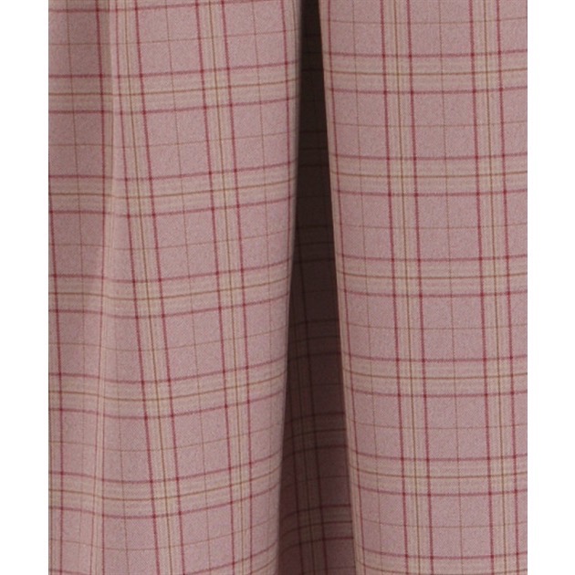 🌟 【現貨】axes femme 格紋拼接宮廷風長裙 酒紅色 正品 日牌 日貨 日本品牌 長裙 拼接-細節圖8