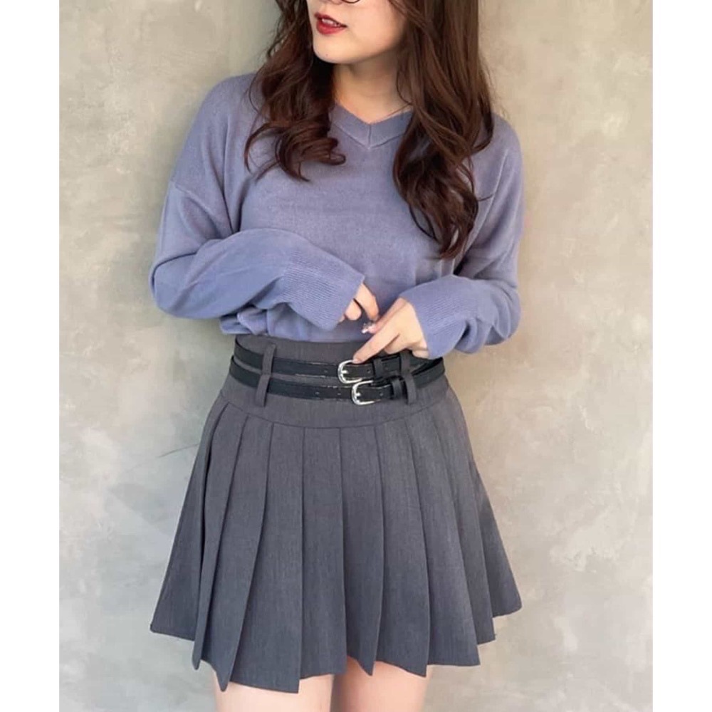 🌟 【現貨】 OLIVE des OLIVE V領仿羊毛套頭針織上衣 正品 多色 日牌 日貨 代購 上衣 針織 長袖-細節圖3