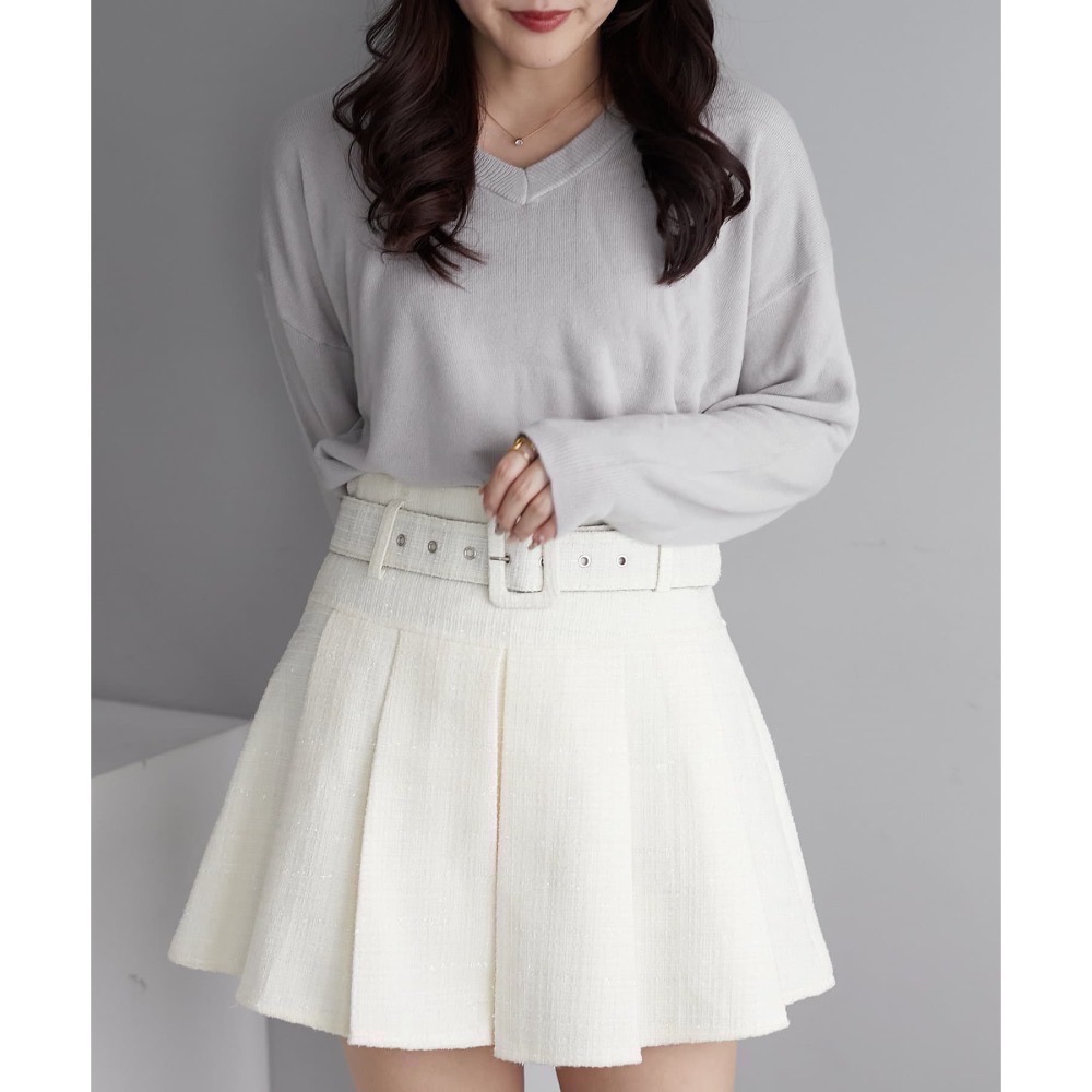 🌟 【現貨】 OLIVE des OLIVE V領仿羊毛套頭針織上衣 正品 多色 日牌 日貨 代購 上衣 針織 長袖-細節圖10