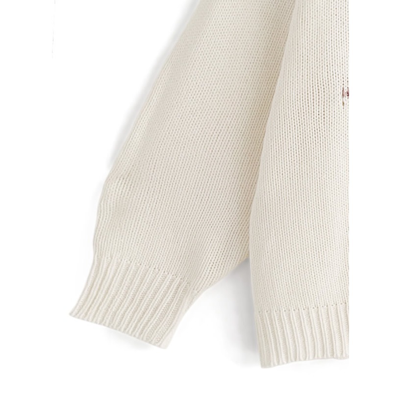 🌟【現貨】 GRL 花朵圖案提花針織毛衣 米杏色 全新正品 日牌 日貨 日本品牌 代購 針織 毛衣-細節圖6