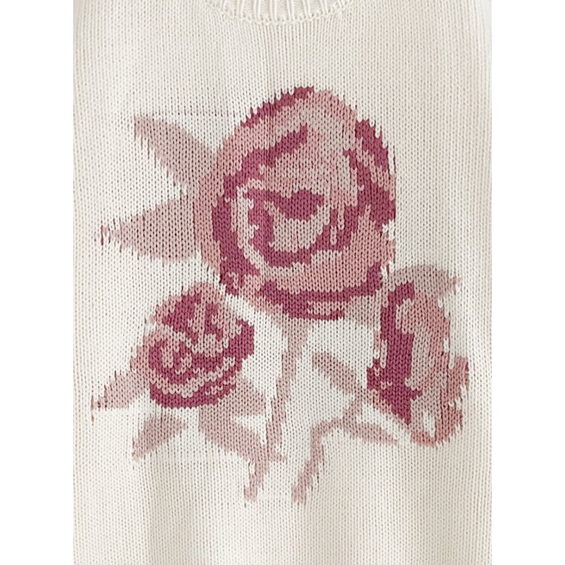 🌟【現貨】 GRL 花朵圖案提花針織毛衣 米杏色 全新正品 日牌 日貨 日本品牌 代購 針織 毛衣-細節圖7