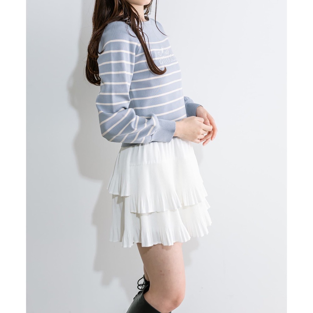 🌟【現貨】 OLIVE des OLIVE  LOGO刺繡針織上衣 正品 兩色 日牌 代購 日貨 上衣-細節圖4