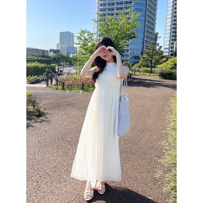 🌟 【現貨】GRL 抓皺網紗細肩帶洋裝 多色 全新 正品 日牌 日貨 代購 吊帶裙 背心裙 洋裝 網紗 紗裙-細節圖9