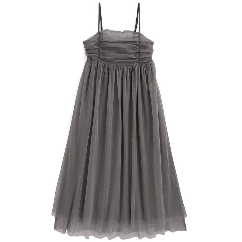 🌟 【現貨】GRL 抓皺網紗細肩帶洋裝 多色 全新 正品 日牌 日貨 代購 吊帶裙 背心裙 洋裝 網紗 紗裙-規格圖11