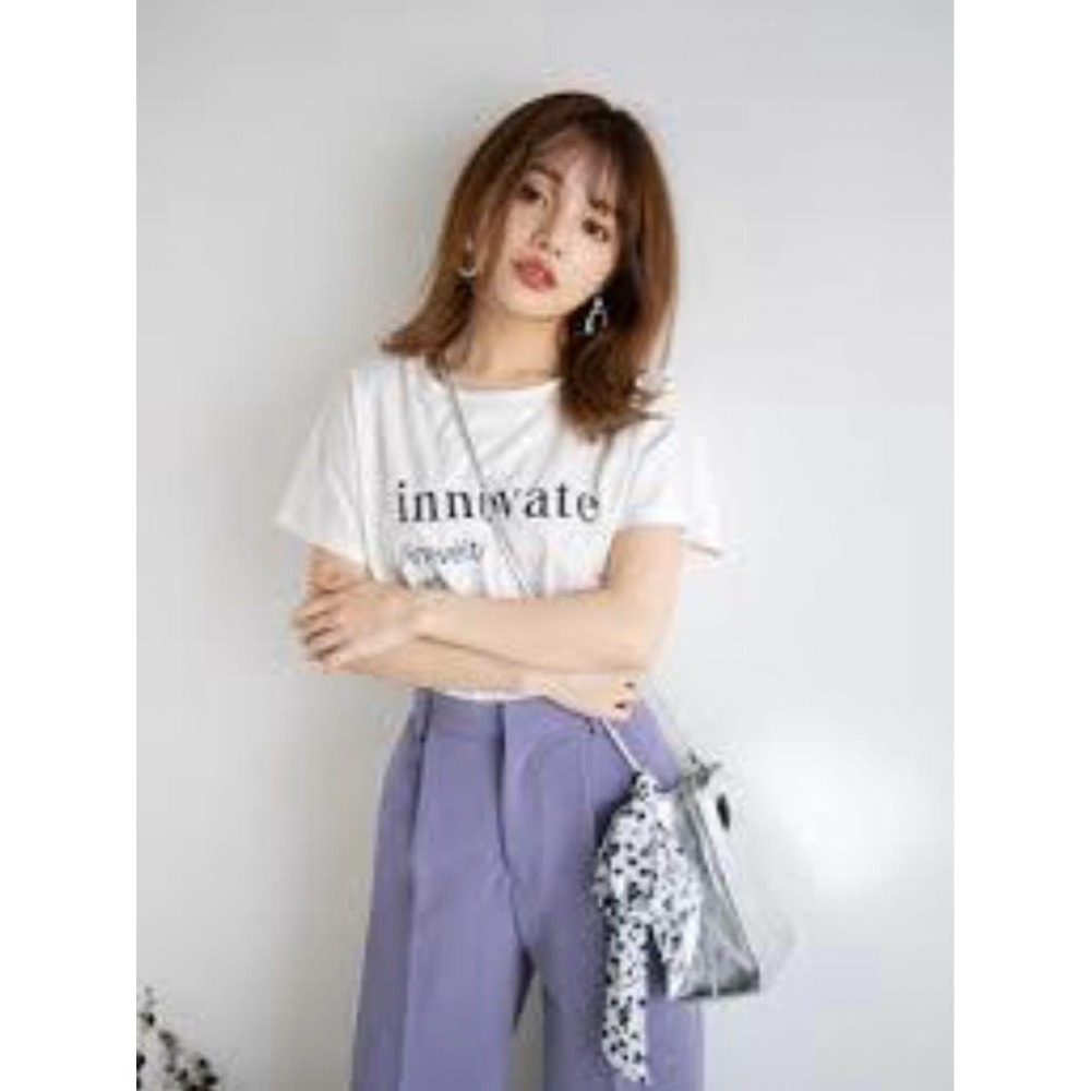 🌟【現貨】GRL 中摺線直筒褲 S 薰衣草紫 全新正品 日牌 日貨 日本品牌 代購 西裝褲 直筒褲 長褲-細節圖2