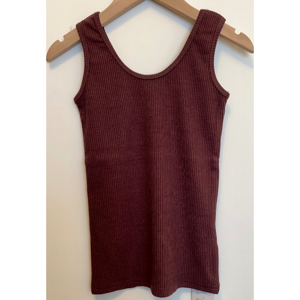 🌟 【現貨】 GRL 條紋針織坦克背心 咖啡色 S 全新 正品 日牌 日貨 代購 坦克背心-細節圖3