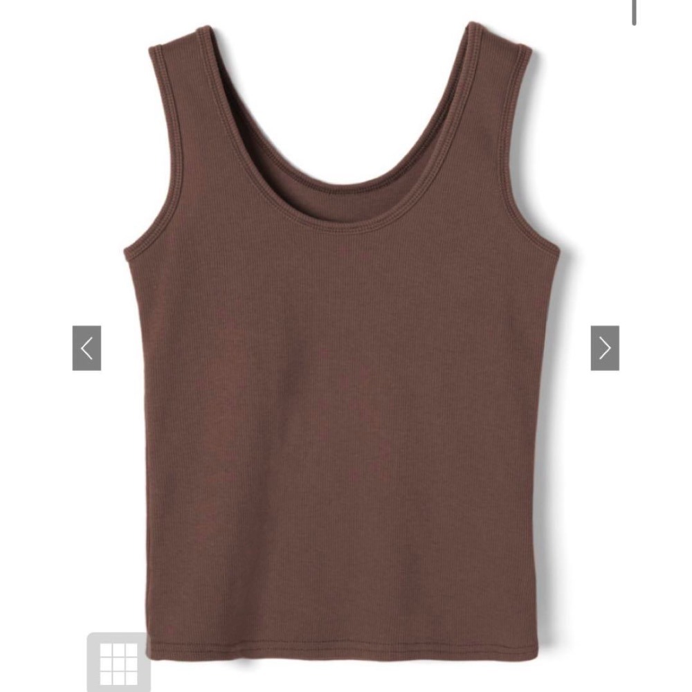 🌟 【現貨】 GRL 條紋針織坦克背心 咖啡色 S 全新 正品 日牌 日貨 代購 坦克背心-規格圖3
