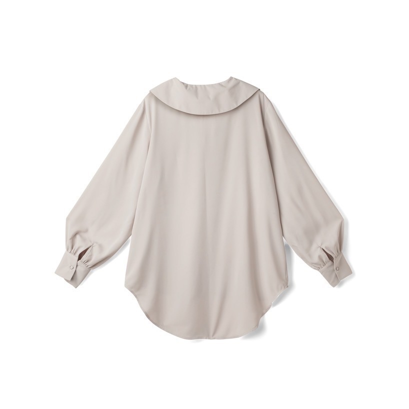 🌟【現貨】GRL 大翻領前後差圓領襯衫 F 全新正品 日牌 日貨 日本品牌 代購 襯衫 上衣 大翻領-細節圖6