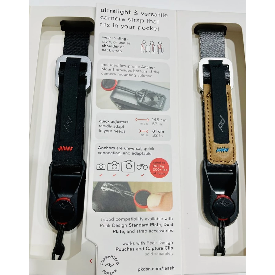 全新現貨! Peak Design Leash 快裝潮流背帶 (沈穩黑/象牙灰/暗夜藍/鼠尾草綠/沙漠黃)-細節圖4