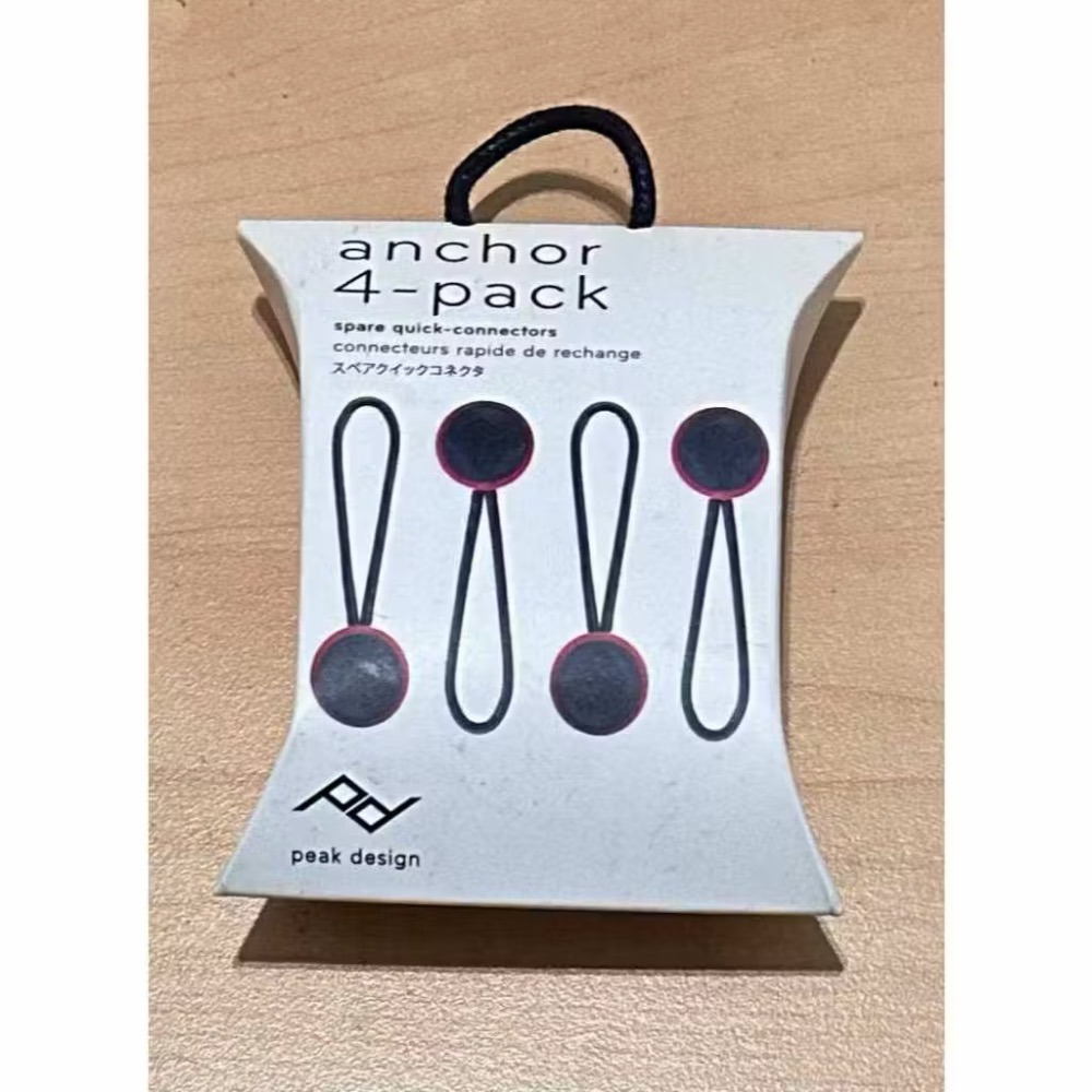 全新現貨 Peak Design anchor V4 安全扣, 4入裝, 純黑/紅黑兩色-細節圖2