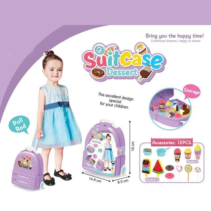 蘑菇手提箱 趣味旅行箱 旅行箱 角色扮演 家家酒 手提箱 過家家酒 廚房玩具 煮菜玩具 戶外必備-細節圖5