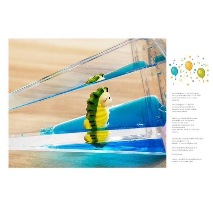 減壓油漏 多色夢幻油漏 鑽石油滴 液體沙漏動感計時器 創意油滴水 懸浮卡通小動物 水晶油滴 解壓玩具 工作抗壓解壓神器-細節圖2