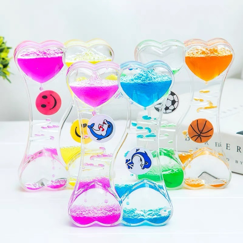 減壓油漏 多色夢幻油漏 鑽石油滴 液體沙漏動感計時器 創意油滴水 懸浮卡通小動物 水晶油滴 解壓玩具 工作抗壓解壓神器-細節圖8