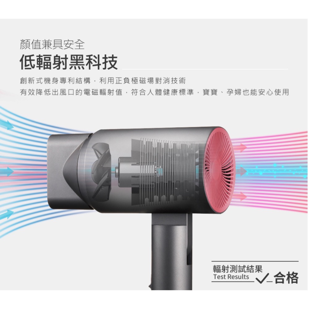 ￼￼SIAU 詩杭 智能恆溫低輻射負離子陶瓷吹風機(沉穩灰 CL-201-DG 附收納袋)-細節圖3