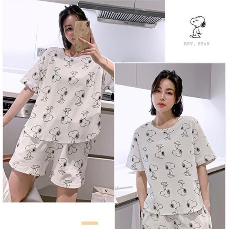 2023夏日新品🔆卡通套裝 連身裙 短袖套裝 冰絲涼感 牛奶絲 休閒服裝 睡衣 居家服 熱銷款式 台灣現貨-細節圖6