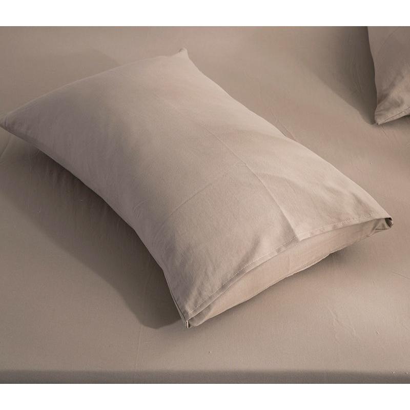 日系風素面枕頭套🌱台灣現貨🇹🇼素面枕頭套 日系風 素色枕頭套 枕頭居家用品 枕套 床單-細節圖9