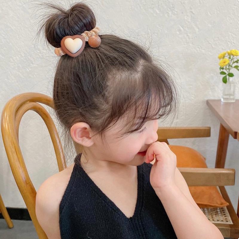 六月生活✨奶咖髮圈套組🐻 兒童髮圈 可愛卡通髮圈套組 綁頭髮 髮圈髮繩 可愛 卡通 兒童 熊熊🐻髮圈 造型設計-細節圖3