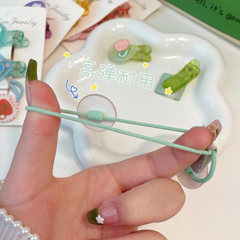 六月生活✨寶寶髮圈三件套 髮圈套組 寶寶髮圈 不上頭髮 小孩髮圈 卡通髮圈 造型髮圈套組 綁頭髮可愛 造型 小孩-細節圖4