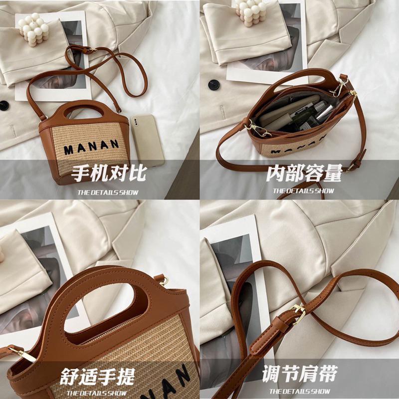 六月生活🔆夏日草編包🌱 海邊度假風 草原露營風 編織風格 斜背包 草編包 渡假風包包 小包包 經典時尚 女生斜背包 包包-細節圖2