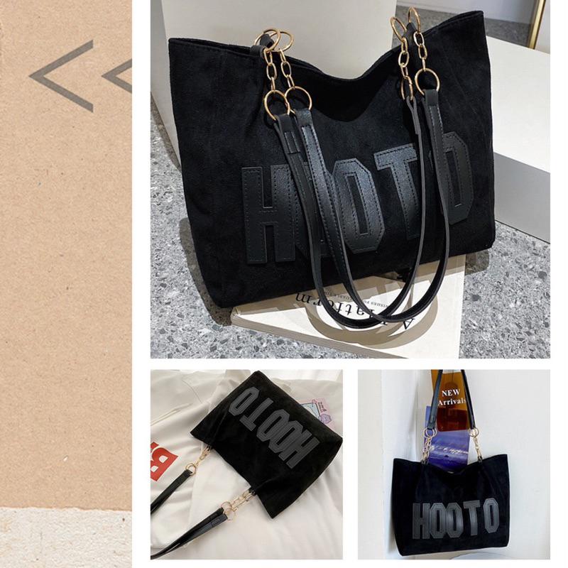 大容量包包女 秋季新款韓系字母單肩包休閒簡約 通勤手提托特包-細節圖2