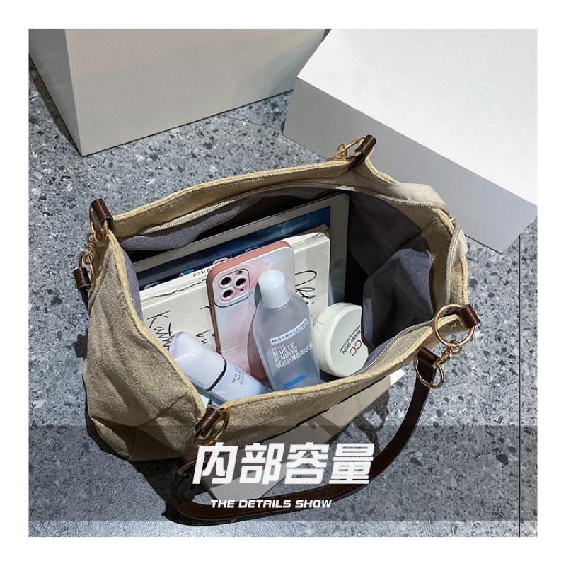 大容量包包女 秋季新款韓系字母單肩包休閒簡約 通勤手提托特包-細節圖4