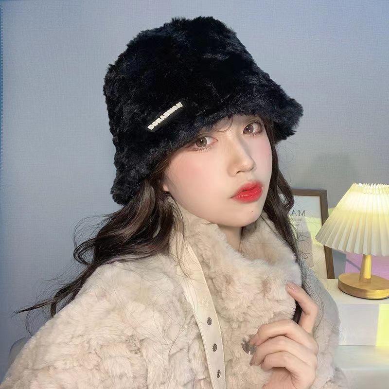 絨毛漁夫帽🎀 冬天漁夫帽 帽子搭配 百搭 仿兔毛 冬天配備 台灣現貨 顯臉小 小紅書推薦 冬天毛帽舒適保暖 保暖衣服-細節圖5