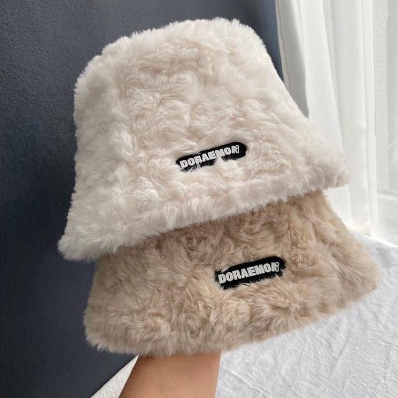 絨毛漁夫帽🎀 冬天漁夫帽 帽子搭配 百搭 仿兔毛 冬天配備 台灣現貨 顯臉小 小紅書推薦 冬天毛帽舒適保暖 保暖衣服-細節圖8