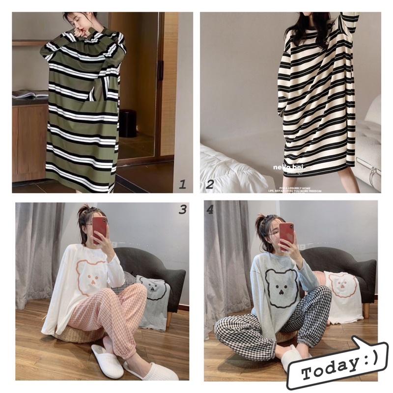 冬天睡衣🧶慵懶套裝 六月生活 卡通睡衣 睡裙 長袖睡衣褲 居家服 冬天居家 舒適溫暖 可愛睡衣卡通娃娃-細節圖2