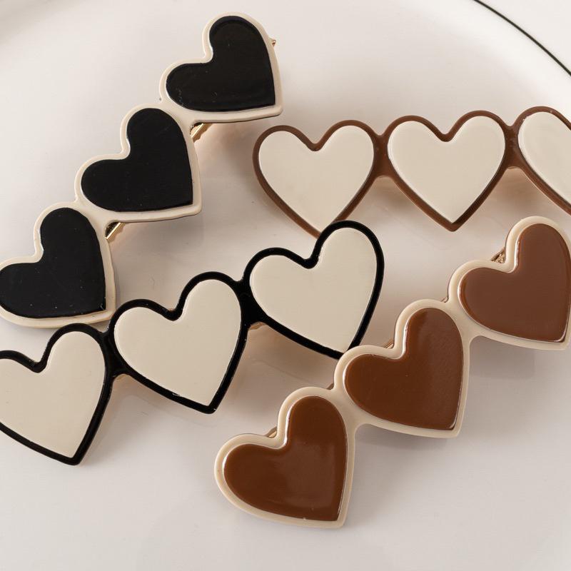 串串愛心髮夾❤️ 愛心髮夾 可愛髮夾 美髮造型 韓國🇰🇷時尚流行 愛心 髮飾髮夾 兒童髮式 卡通愛心-細節圖3