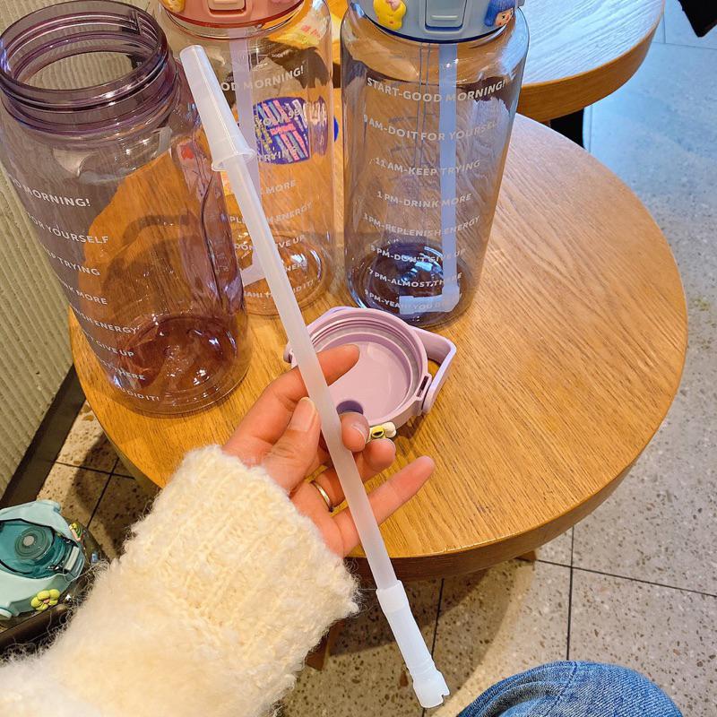 台灣現貨🇹🇼免運優惠✨ 透明殼度水壺 夏天必備 清涼喝水 2000ml大容量水壺 健康喝水 水壺 水杯 喝水 夏天-細節圖4